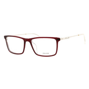 Police VPLD08 Men's Eyeglasses β Bordeaux Top/Crystal, 52mm