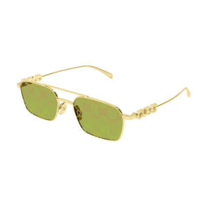 Gucci GG1804S Men's Sunglasses β Gold / Green With GG Pattern, 54mm