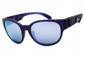Adidas SP0009 Unisex Sunglasses – Matte Violet / Violet Mirror, 55mm
