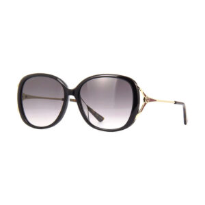 Gucci GG0649SK Women's Sunglasses – Black/Gold / Grey Gradient, 58mm