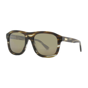 Gucci GG1316S Men's Sunglasses β Striated Green Havana / Brown With Gunmetal Mirror, 54mm