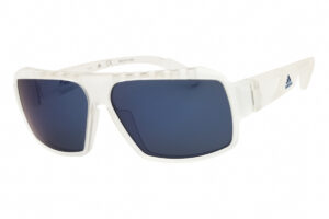 Adidas SP0026 Men's Sunglasses – Crystal / Blue Mirror, 62mm