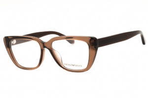 Emporio Armani EA3256U Women's Eyeglasses – Shiny Transparent Brown, 52mm