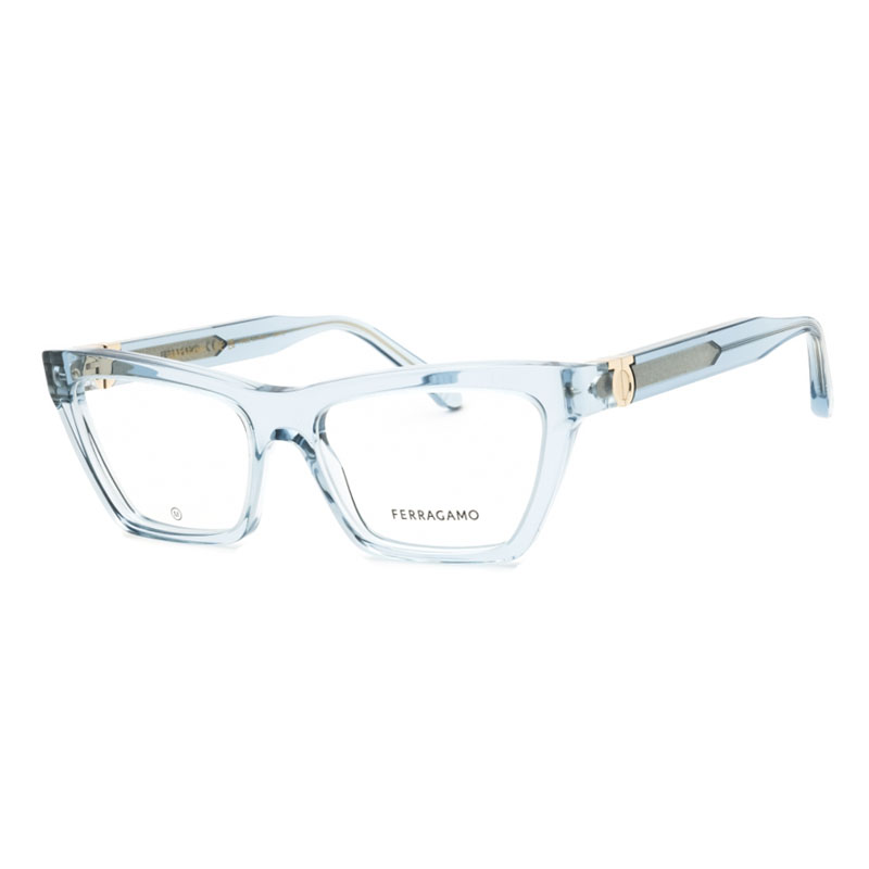 Salvatore Ferragamo SF3021 Women's Eyeglasses – Transparent Azure, 54mm