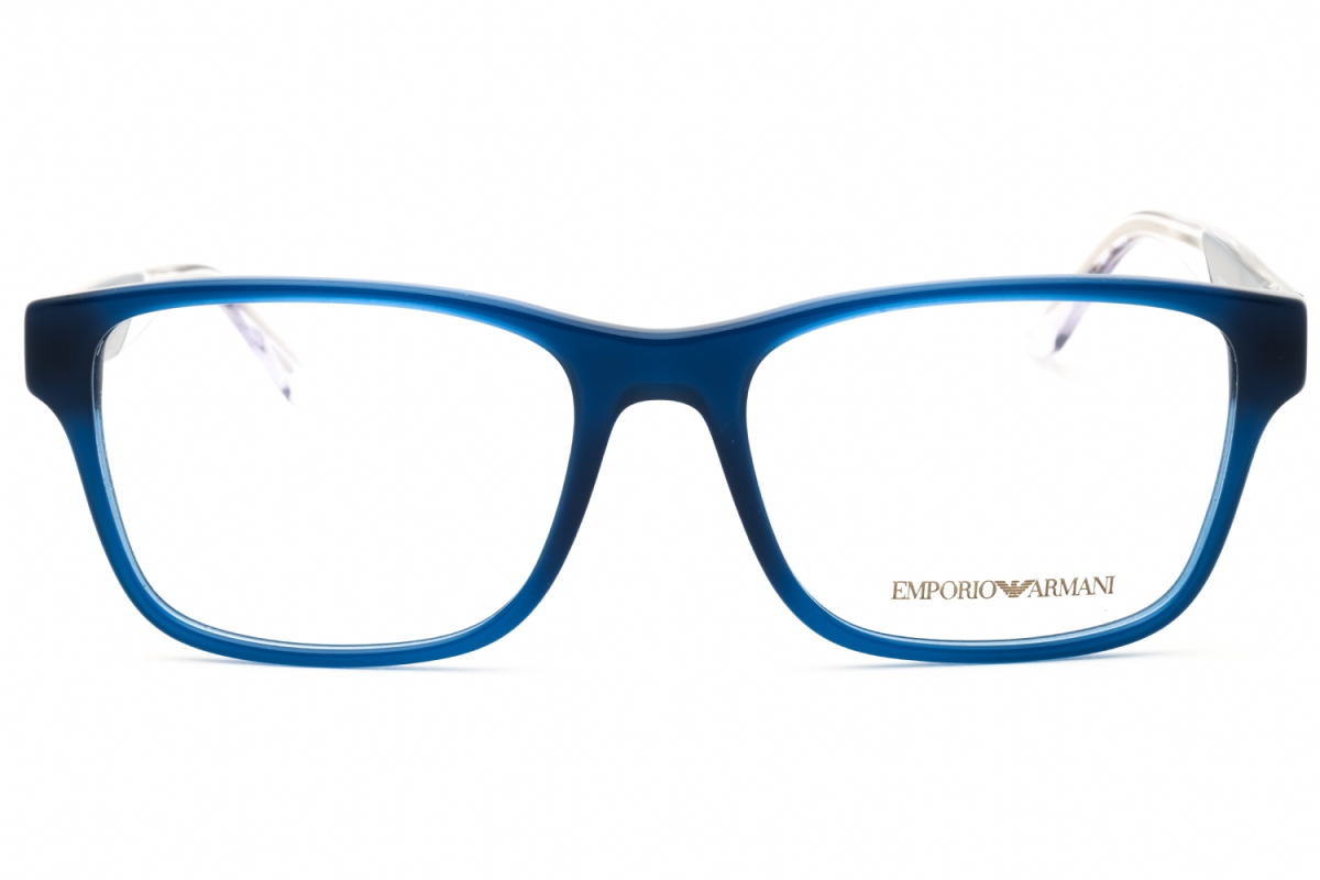 Emporio Armani EA3239 Men's Eyeglasses – Shiny Opaline Blue, 55mm - Image 2