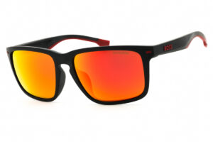 Hugo Boss BOSS1542/F/S Men's Sunglasses – Matte Dark Grey / Orange Polarized Mirror, 59mm