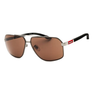 Chopard SCHG89 Men's Sunglasses β Shiny Gunmetal / Brown, 66mm