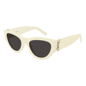 Saint Laurent SLM94 Women's Sunglasses β Shiny Ivory / Grey, 53mm