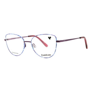 Bebe BB5207 Women's Eyeglasses β Plum Floral, 51mm