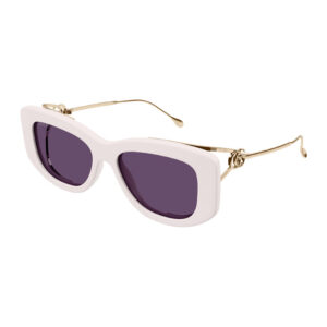 Gucci GG1566S Women's Sunglasses β Ivory/Gold / Violet, 55mm