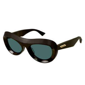 Bottega Veneta BV1284S Women's Sunglasses – Fondant Brown / Teal, 54mm