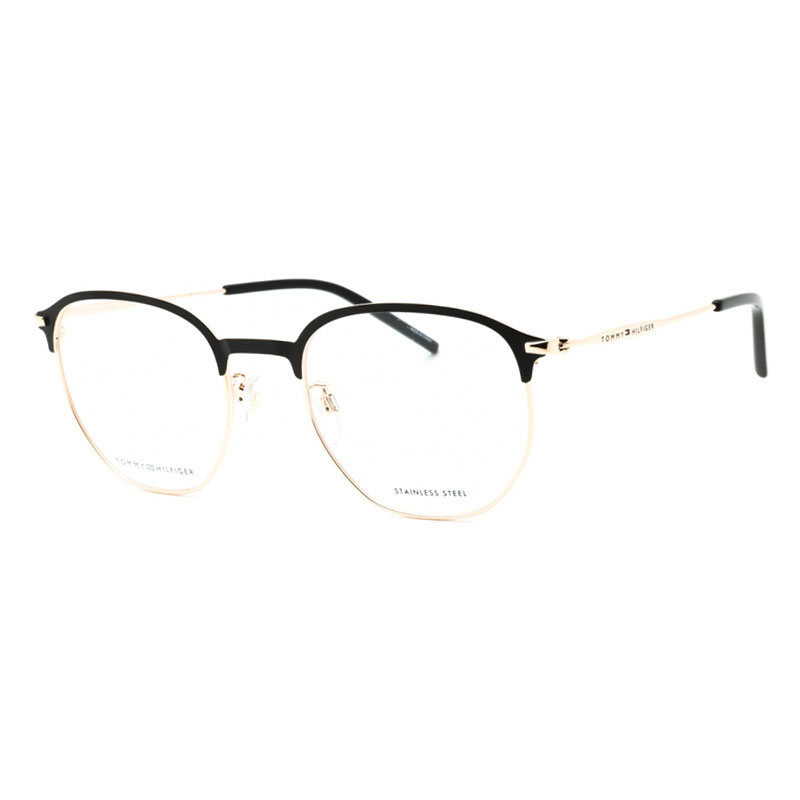 Tommy Hilfiger TH2063/F Men's Eyeglasses – Matte Black/Gold, 53mm