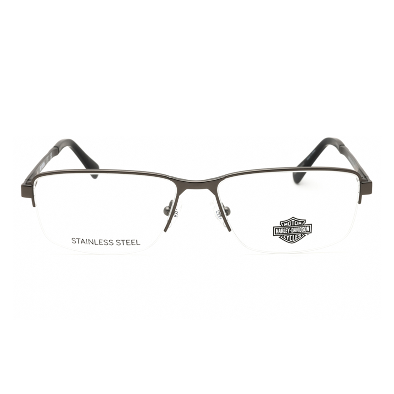 Harley Davidson HD50032 Men's Eyeglasses – Matte Gunmetal, 55mm - Image 2