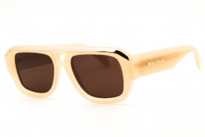 Palm Angels PERI062STOCKTON Unisex Sunglasses β Sand/Brown / Solid Dark Grey, 54mm