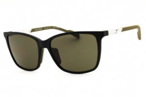 Adidas SP0059 Unisex Sunglasses – Matte Black / Green, 58mm