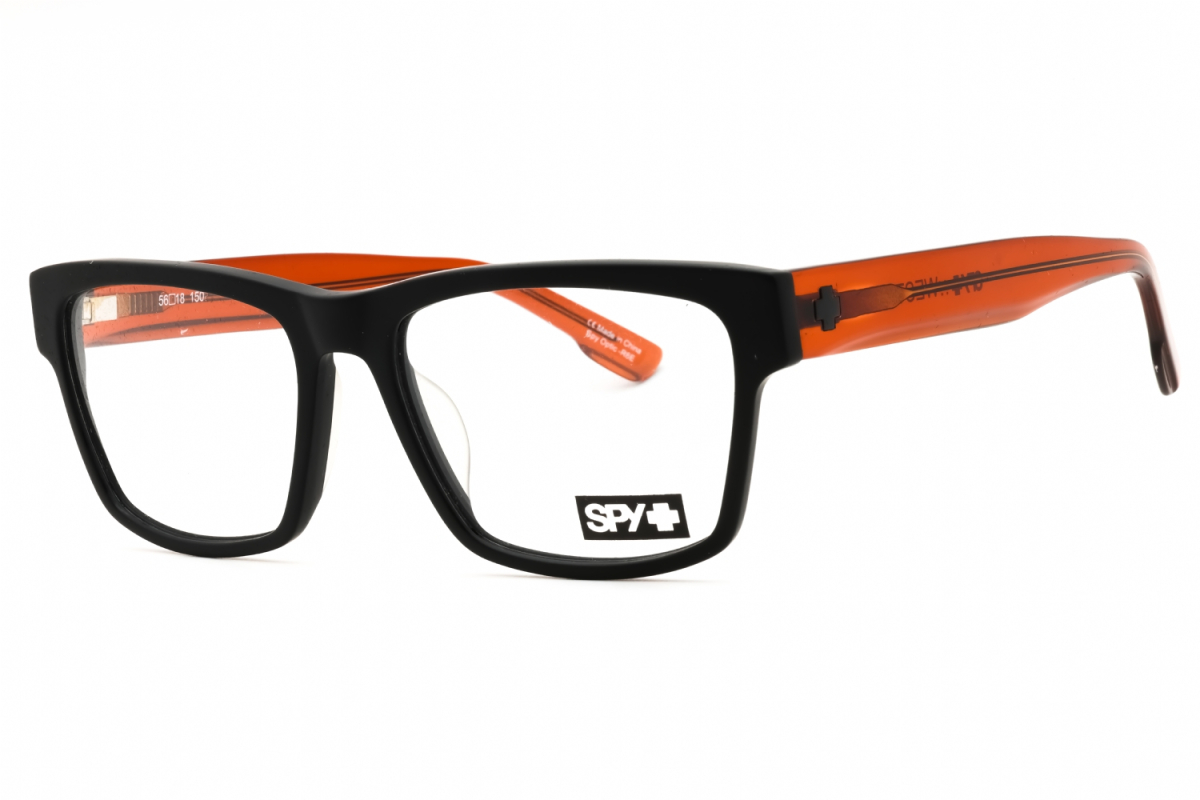 SPY WESTON56 Unisex Eyeglasses – Matte Black Trans Sepia, 56mm