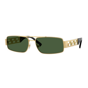 Versace VE2257 Men's Sunglasses β Shiny Gold / Dark Green, 60mm