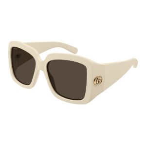 Gucci GG1402S Women's Sunglasses – Ivory / Brown, 55mm