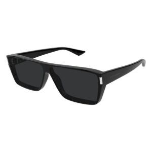 Saint Laurent SL757 Unisex Sunglasses β Shiny Black / Dark Grey, 64mm