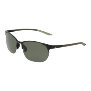 Nike NIKEMODERNMETALZONENIU3289X Men's Sunglasses – Matte Black / Green, 62mm