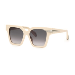 Roberto Cavalli SRC002S Women's Sunglasses – Cream Beige / Grey Gradient, 54mm
