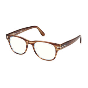 Tom Ford FT5898-B Men's Eyeglasses – Striped Brown, 52mm