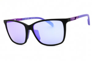 Adidas SP0059 Women's Sunglasses – Matte Black / Violet Gradient Or Mirror, 58mm