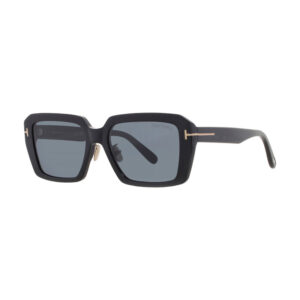 Tom Ford FT1164-K Men's Sunglasses β Shiny Black / Smoke, 54mm