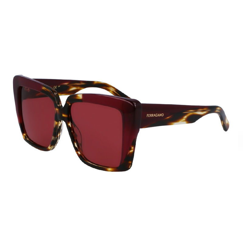 Salvatore Ferragamo SF1060SN Women's Sunglasses – Triped Brown/Purple / Mauve, 55mm