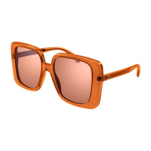 Gucci GG1314S Women's Sunglasses – Transparent Rust / Orange, 55mm