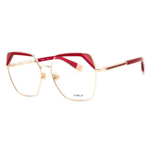 Furla VFU674V Women's Eyeglasses β Shiny Light Gold, 55mm