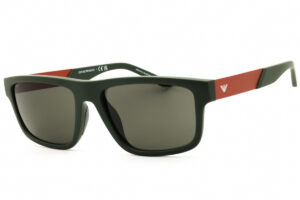 Emporio Armani EA4244U Men's Sunglasses – Matte Green / Dark Brown, 57mm