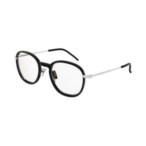 Saint Laurent SL436OPT Unisex Eyeglasses – Black/Silver, 49mm