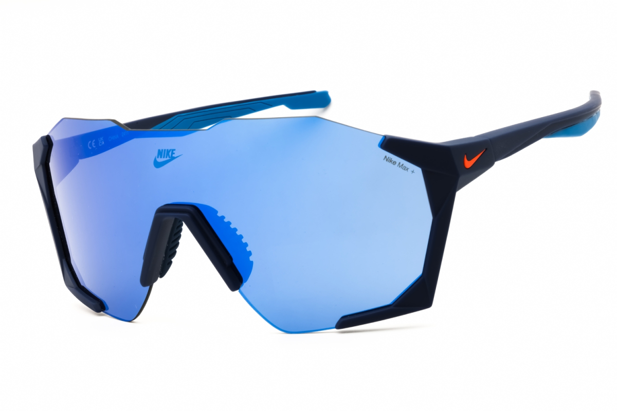 Nike NIKECHARGEDSHIELDIB3518X Unisex Sunglasses – Matte Blue Void / Blue Mirror, 61mm