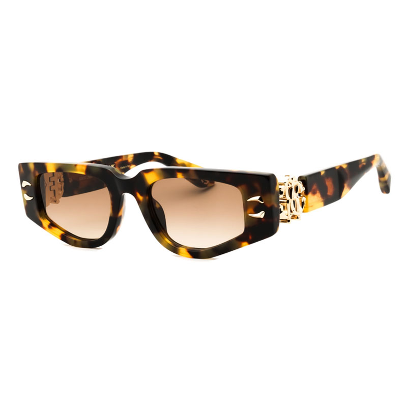 Roberto Cavalli SRC057M Women's Sunglasses – Matte Yellow Havana / Brown Gradient, 51mm