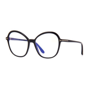 Tom Ford FT5577-B Women's Eyeglasses β Shiny Black, 55mm