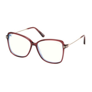 Tom Ford FT5953-B Women's Eyeglasses β Shiny Bordeaux, 55mm