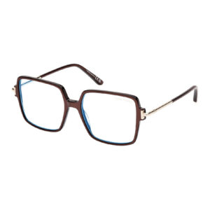 Tom Ford FT5915-B Women's Eyeglasses β Shiny Light Brown, 53mm