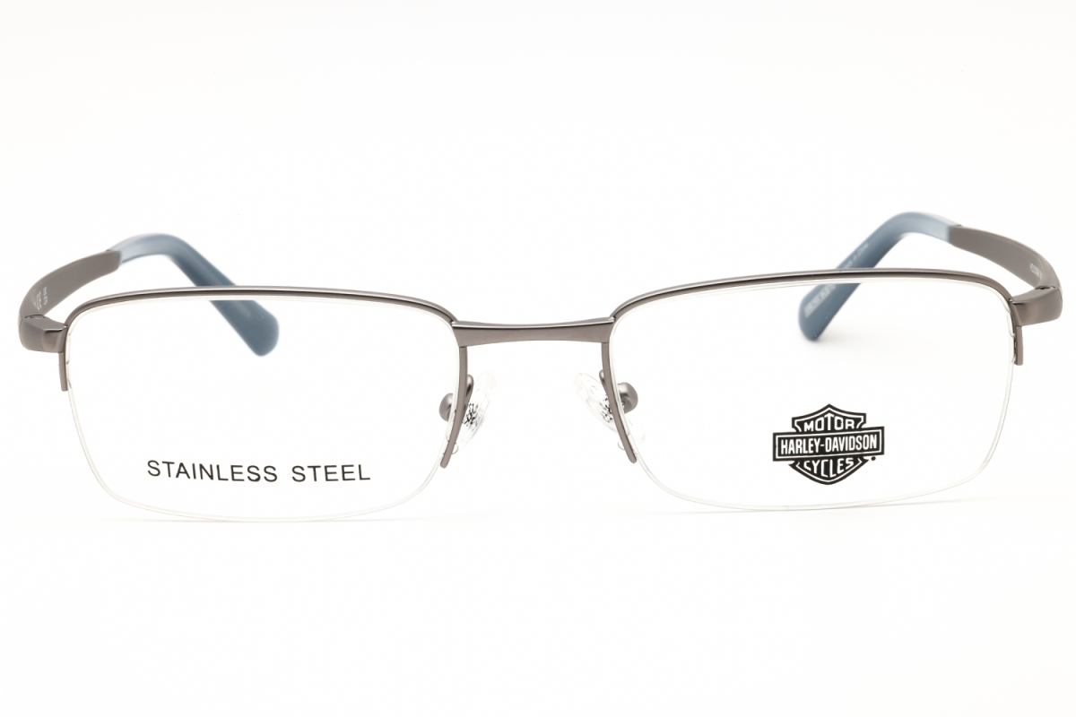 Harley Davidson HD50098 Men's Eyeglasses – Matte Light Nickeltin, 54mm - Image 2