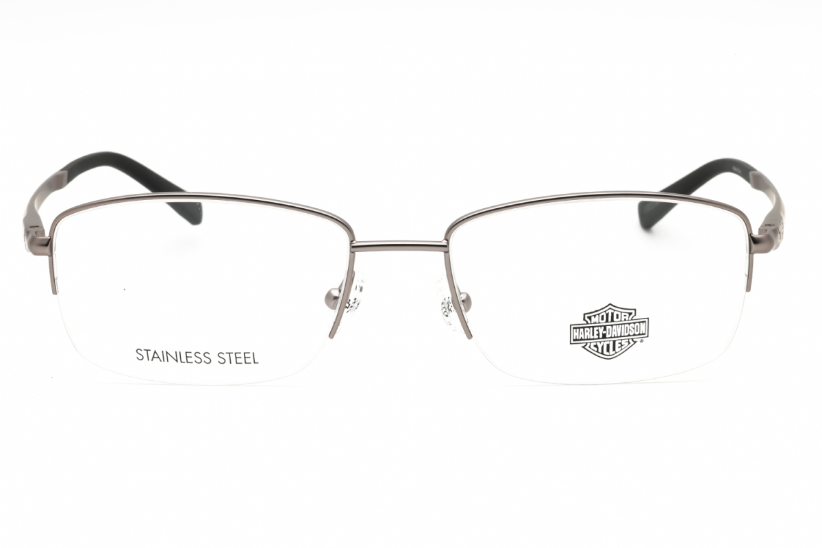 Harley Davidson HD50063 Men's Eyeglasses – Matte Light Nickeltin, 57mm - Image 2