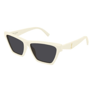 Saint Laurent SLM103 Women's Sunglasses β Shiny Ivory / Black, 58mm