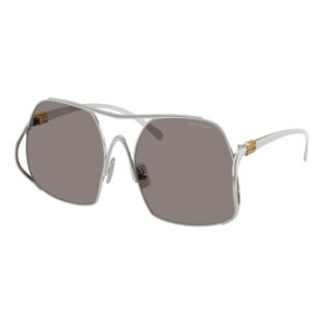 Miu Miu MUA55S Women's Sunglasses – Silver / Dark Grey, 57mm
