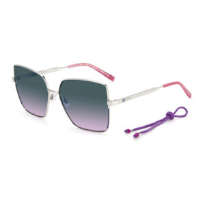 M Missoni MMI0101/S Women's Sunglasses – Palladium/Blue / Blue Doubleshade Peach, 59mm