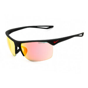Nike NIKETRAINERMNIF2484X Men's Sunglasses β Matte Black / Grey Red Mirror, 57mm