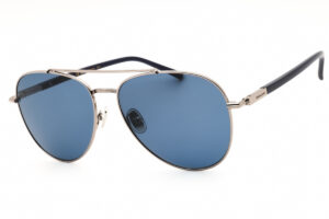 Salvatore Ferragamo SF316S Men's Sunglasses – Light Ruthenium/Blue / Blue, 61mm