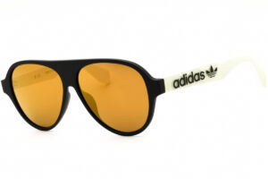 Adidas OR0059 Men's Sunglasses β Matte Black / Brown Mirror, 57mm