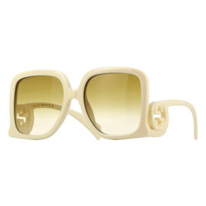Gucci GG1326S Women's Sunglasses – Ivory / Brown Gradient, 58mm