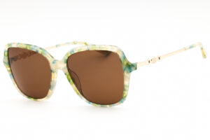 Anne Klein AK7093 Women's Sunglasses – Olive Marble / Brown, 56mm