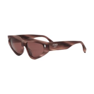 Fendi FE40163U Unisex Sunglasses β Striped Pink / Red, 54mm