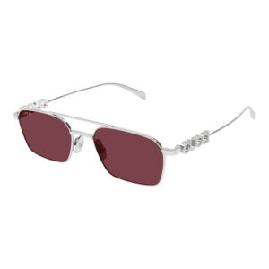 Gucci GG1804S Men's Sunglasses – Silver / Red, 54mm